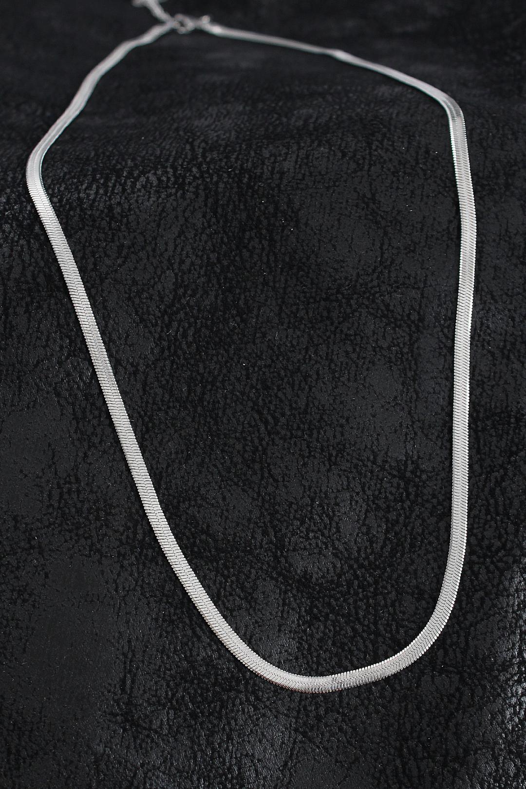 316L Çelik Klasik İtalyan Zincir Model Gümüş Renk Erkek Kolye