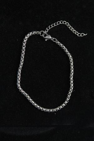 316L Çelik Örgü Model Gümüş Renk Erkek Bileklik EB3744