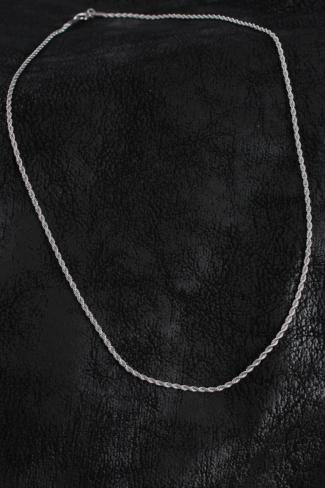 316L Çelik Halat Zincir Model Gümüş Renk Erkek Kolye ERK1387